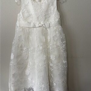 Charming Ivory Floral Kids Dress